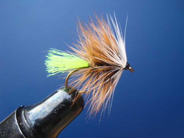 Glo Hooks Glo Fly Series Chartreuse/Hackle / 12